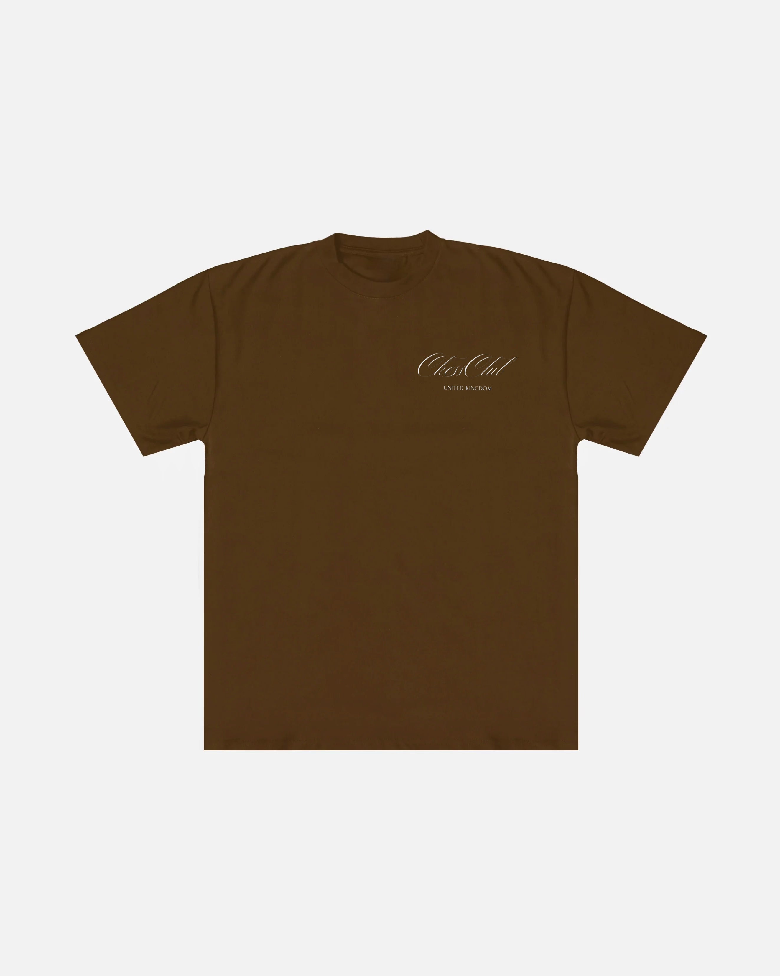 CHESS NOT CHECKERS T-SHIRT - BROWN