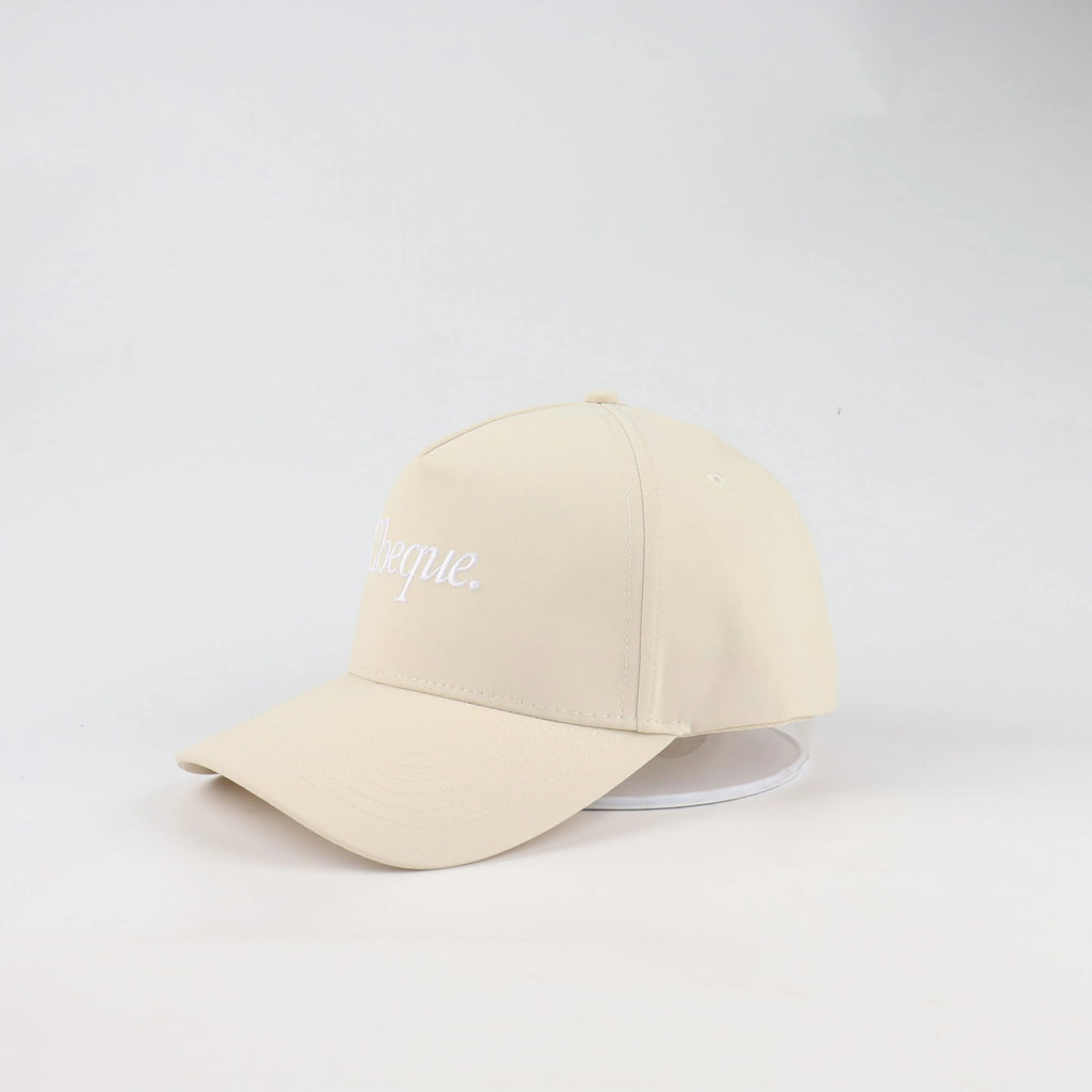 Cheque Nylon Cap - Beige