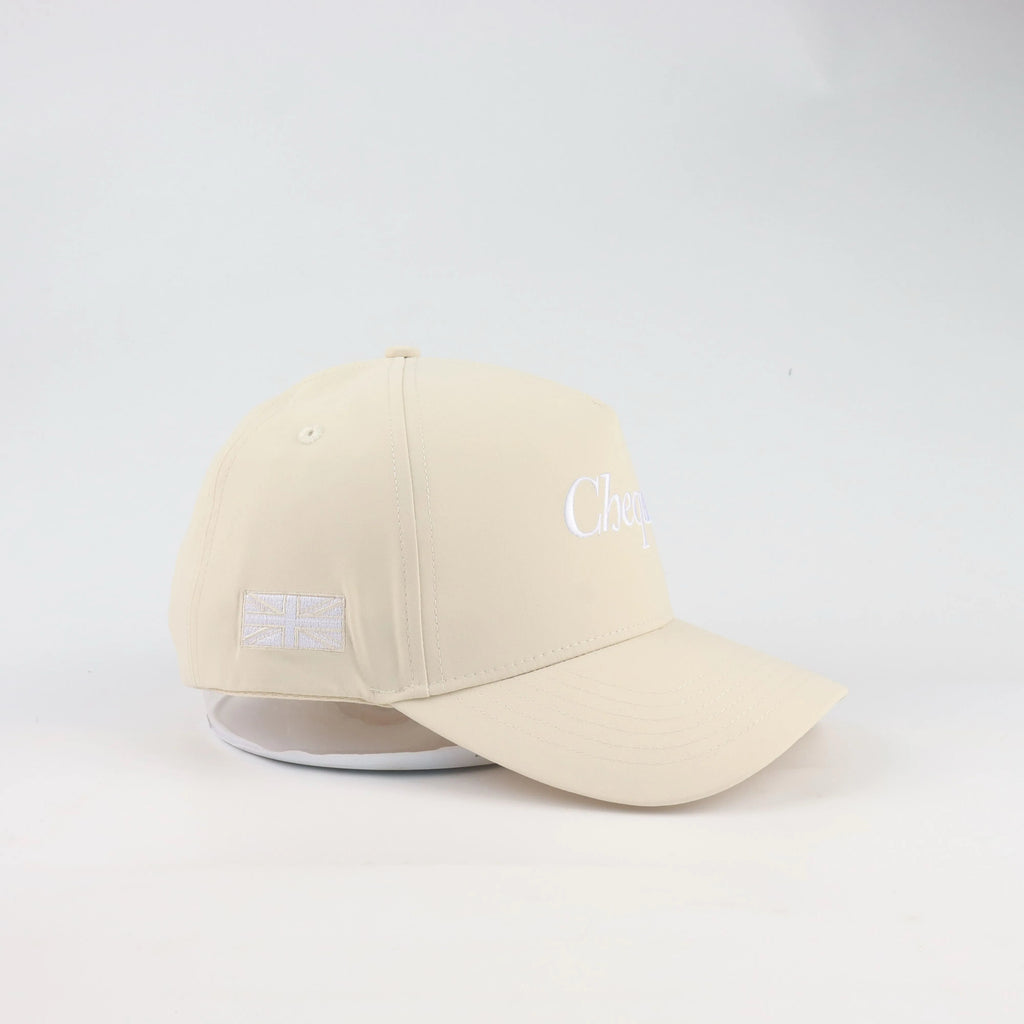 Cheque Nylon Cap - Beige