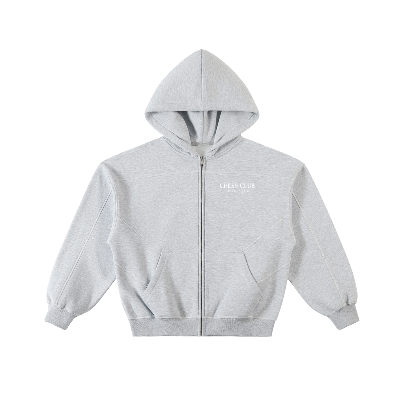Chess Not Checkers Boxy Fleece Zip Hoodie