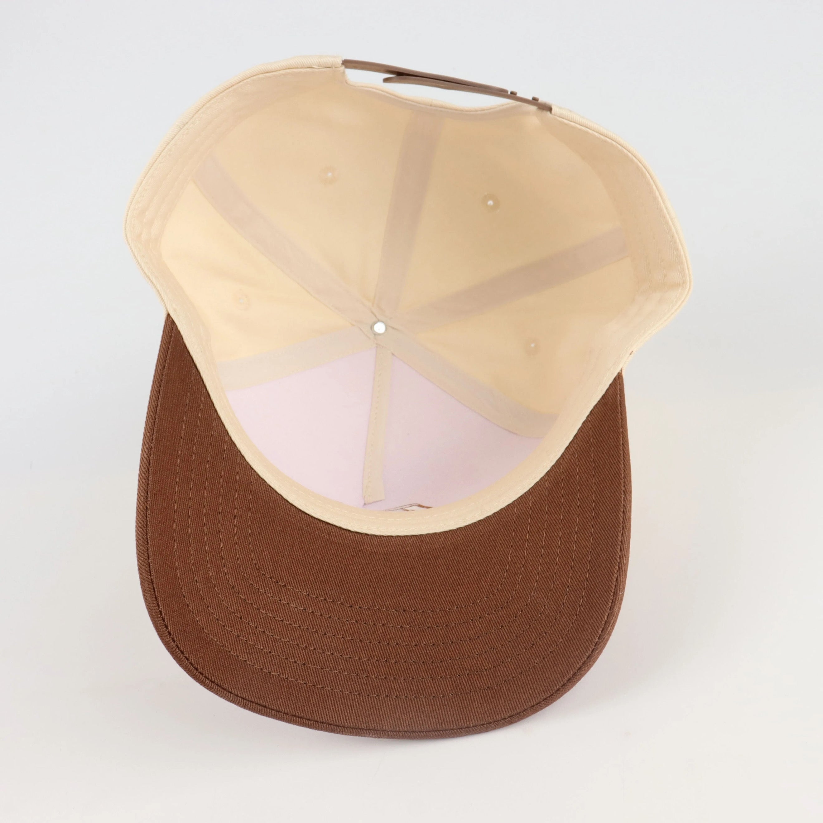 Varsity Canvas Cap - 5 Panel Beige/Brown
