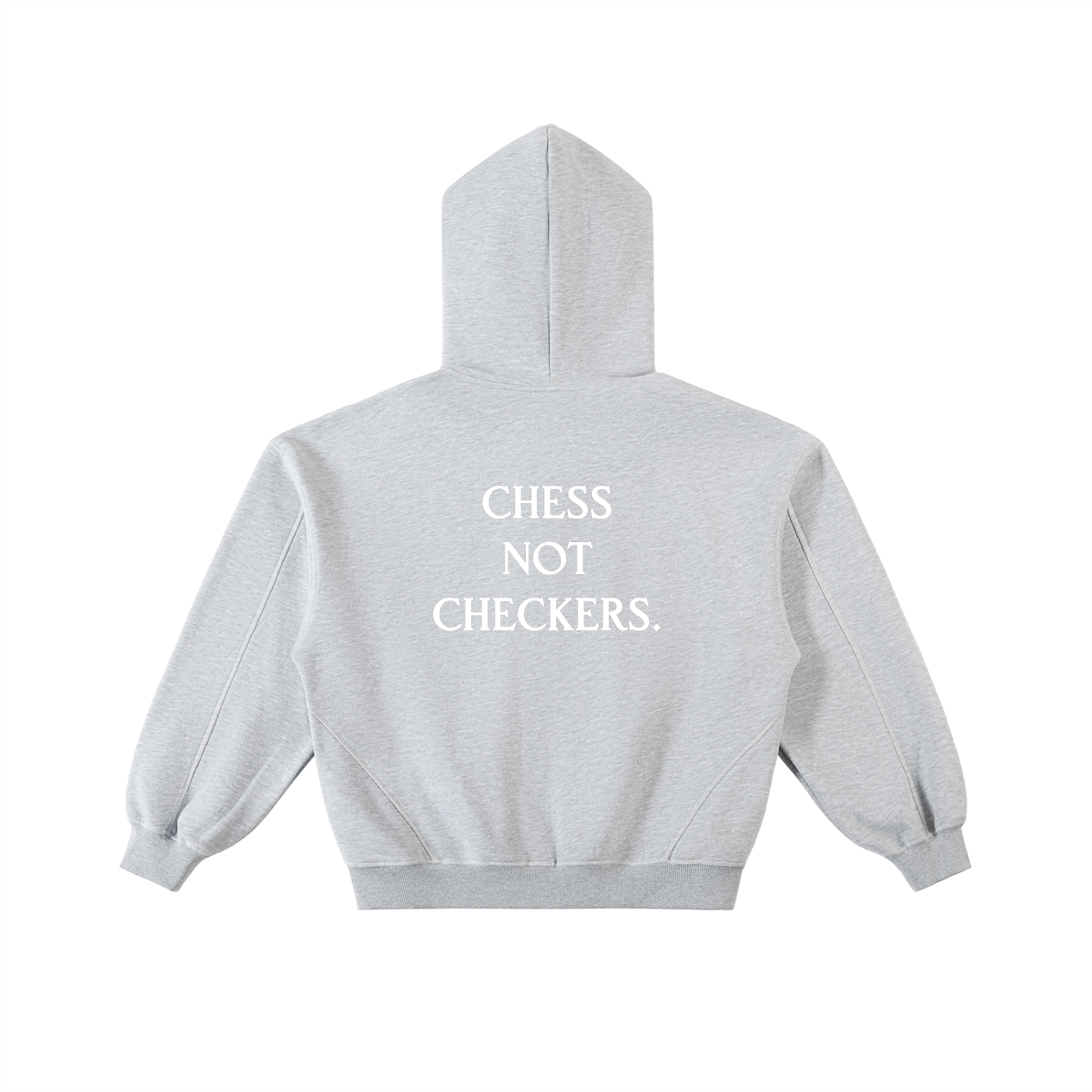 Chess Not Checkers Boxy Fleece Zip Hoodie