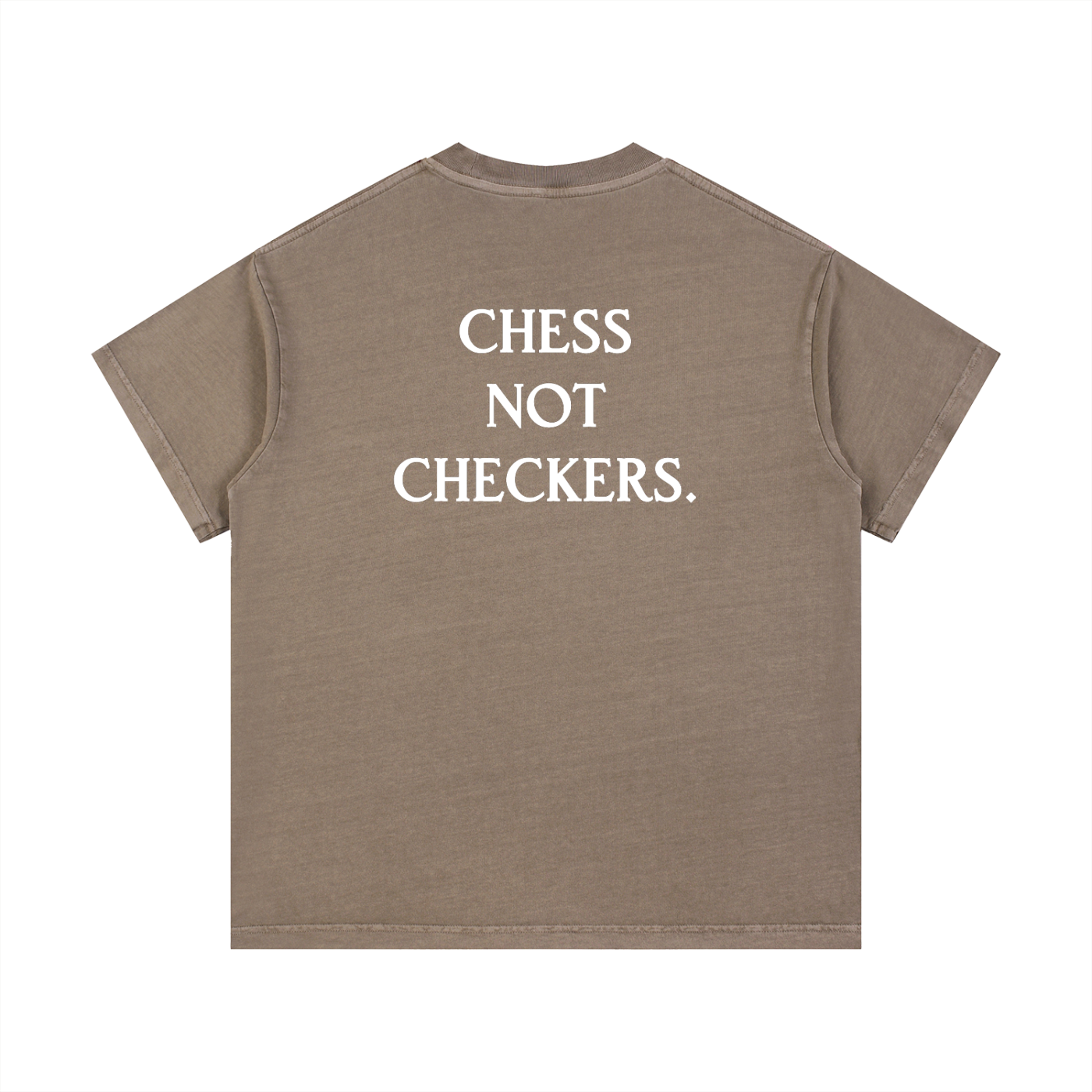 Vintage Wash CHESS NOT CHECKERS Cotton T-Shirt