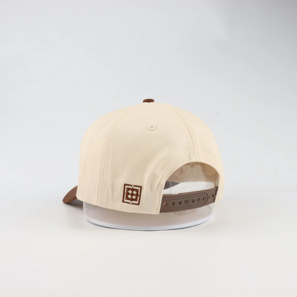 Varsity Canvas Cap - 5 Panel Beige/Brown
