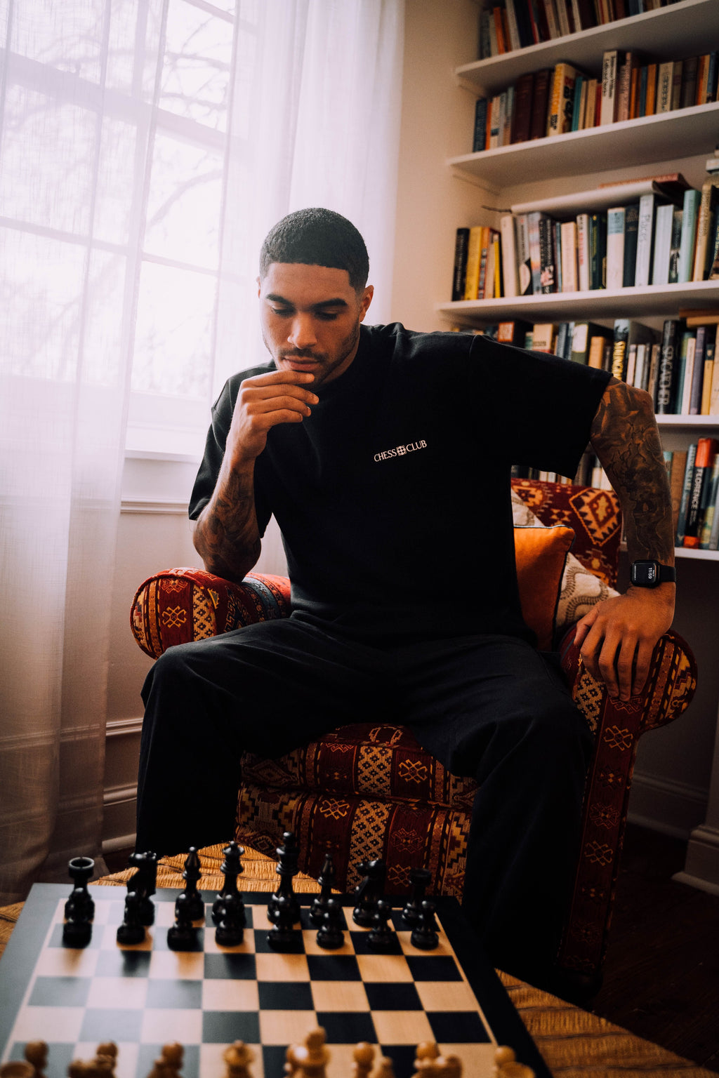 Chess Club Essential T Shirt - Black