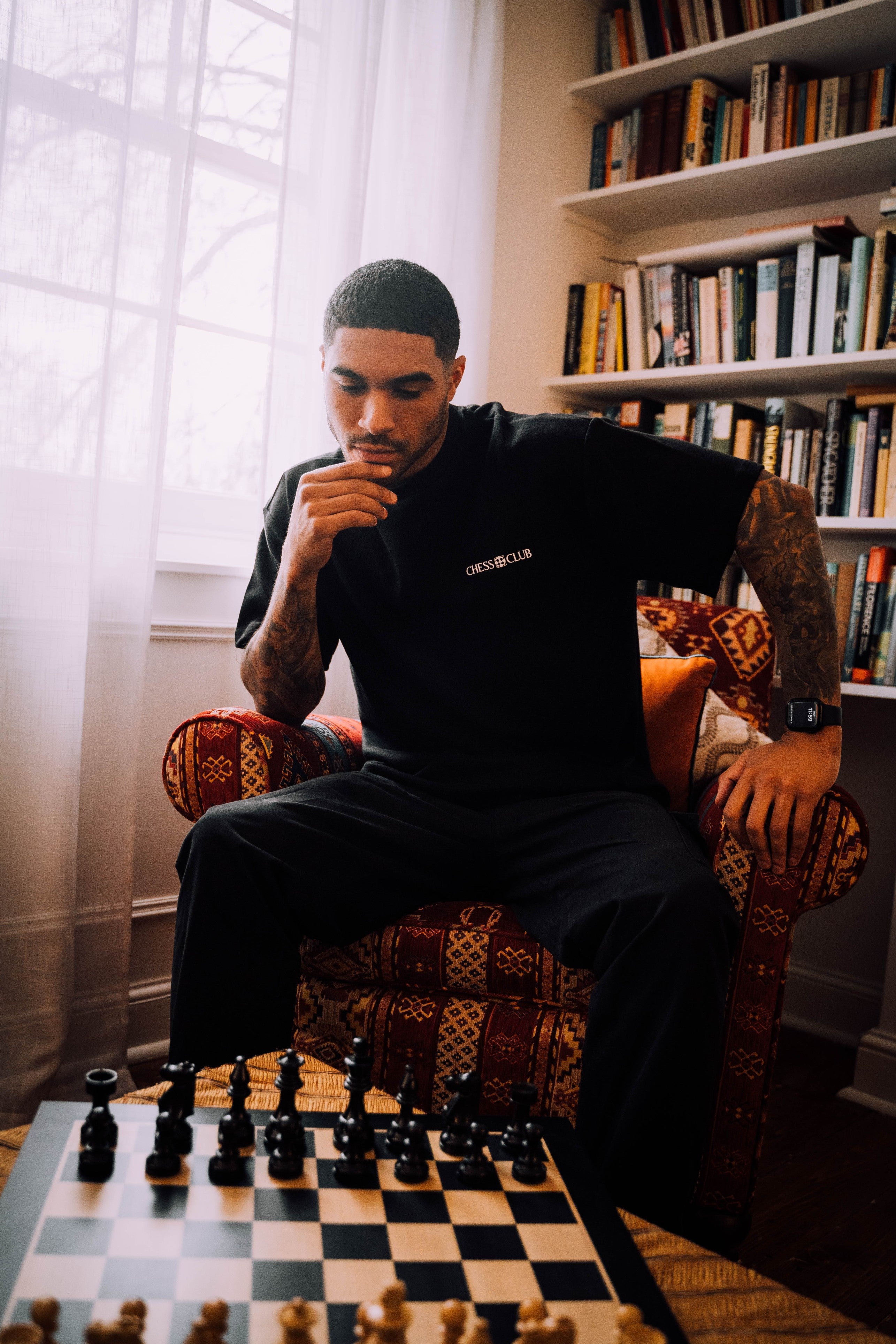 Chess Club Essential T Shirt - Black