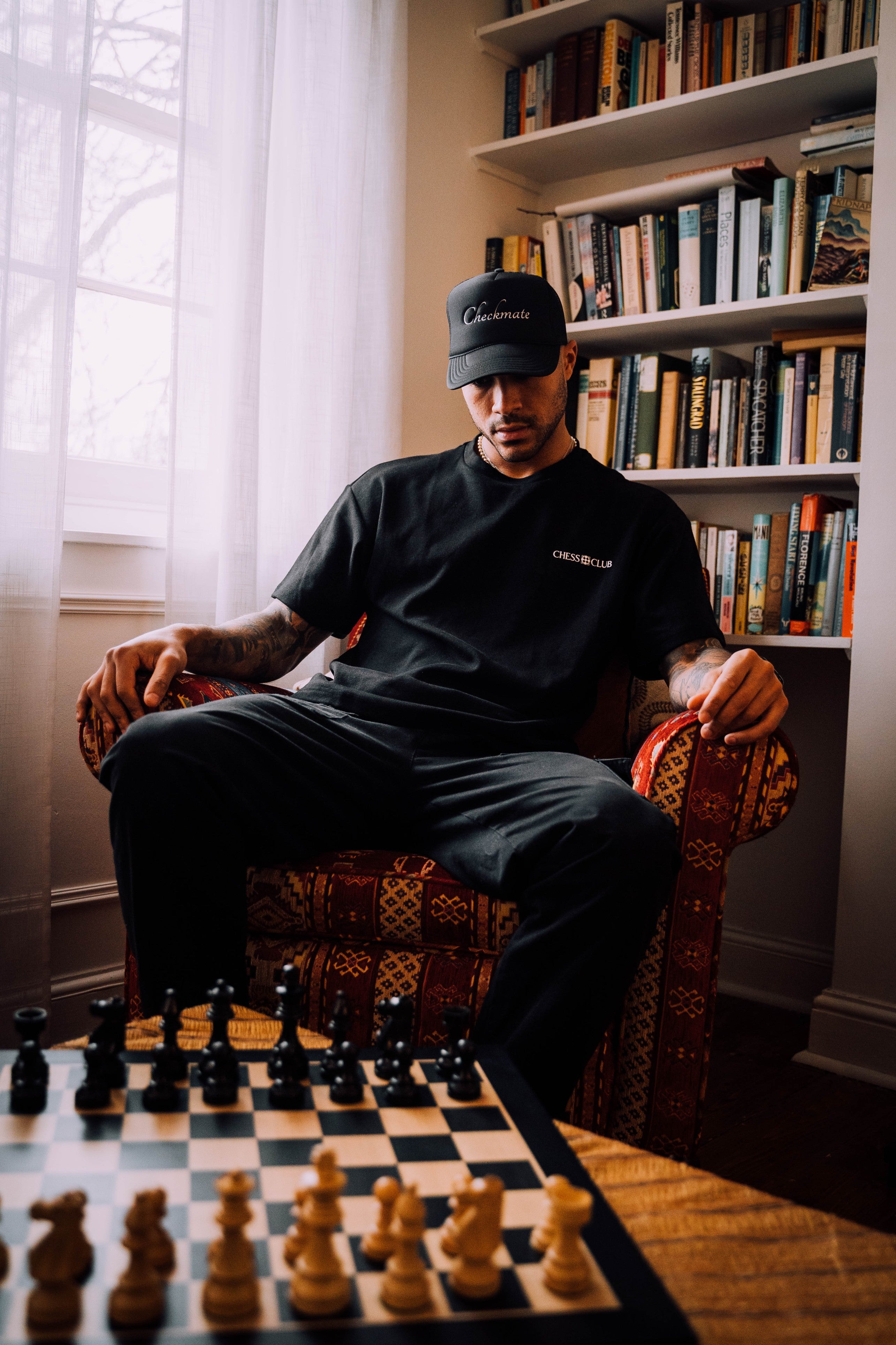 Chess Club Essential T Shirt - Black