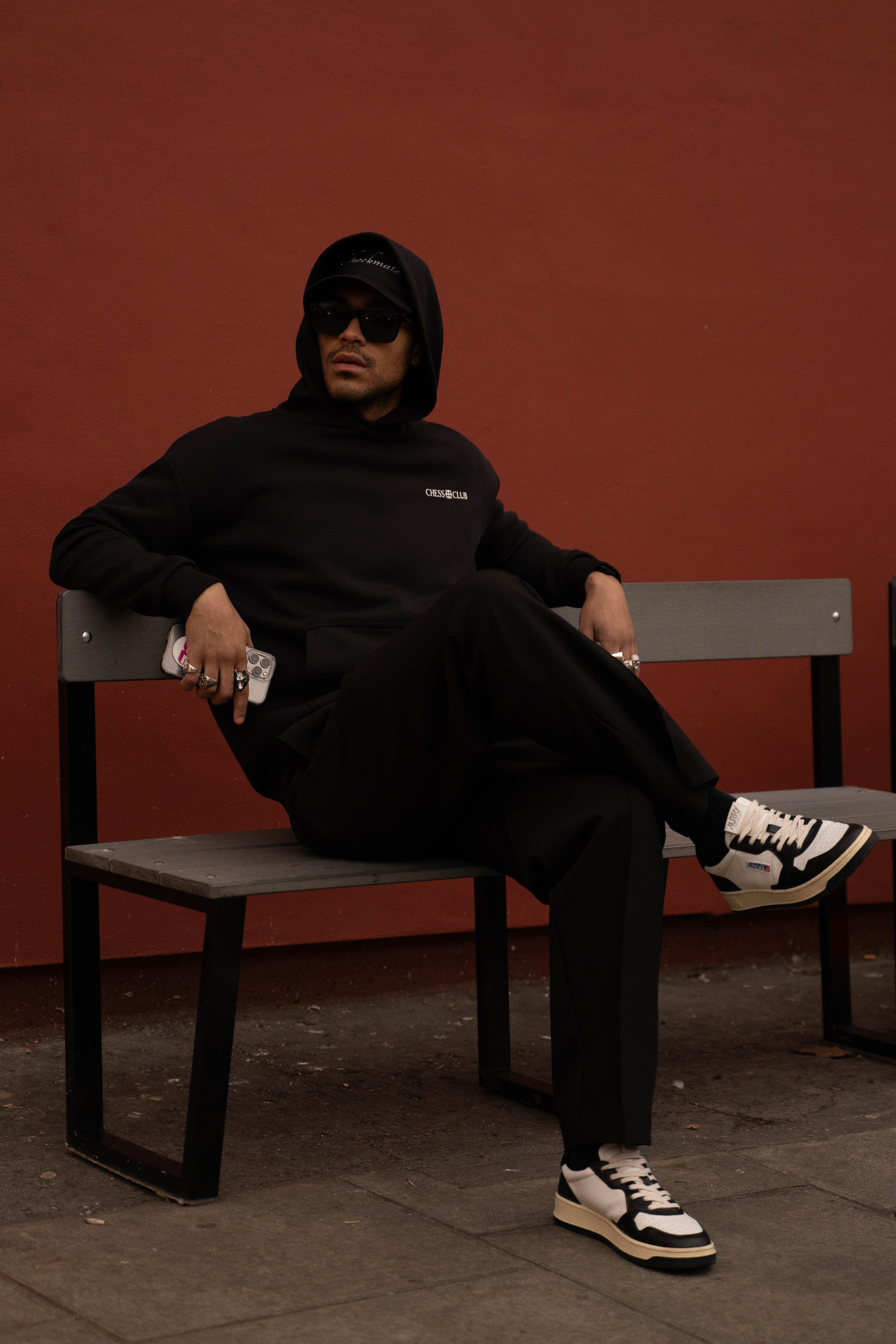 Chess Club Essential Hoodie - Black