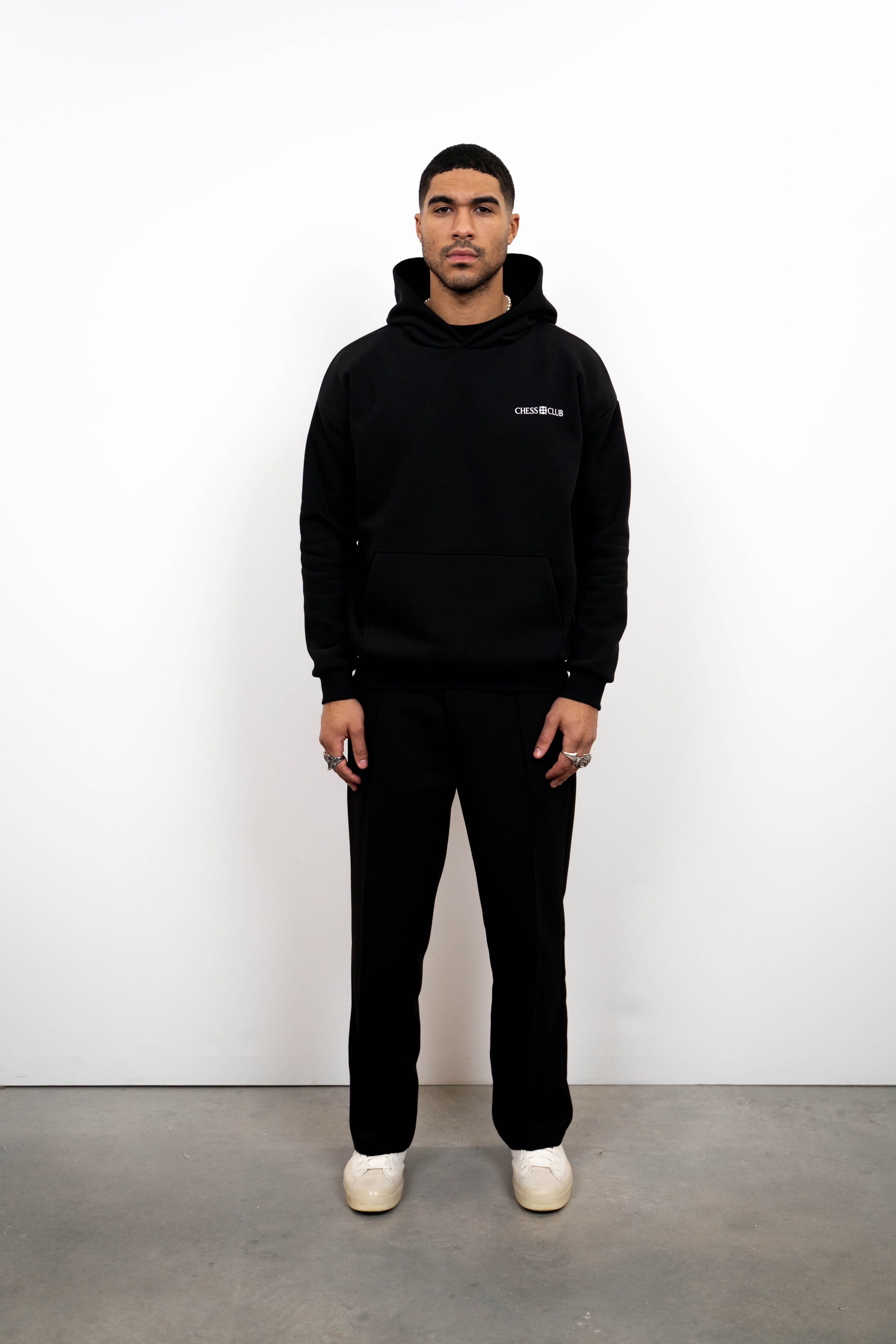 Chess Club Essential Hoodie - Black