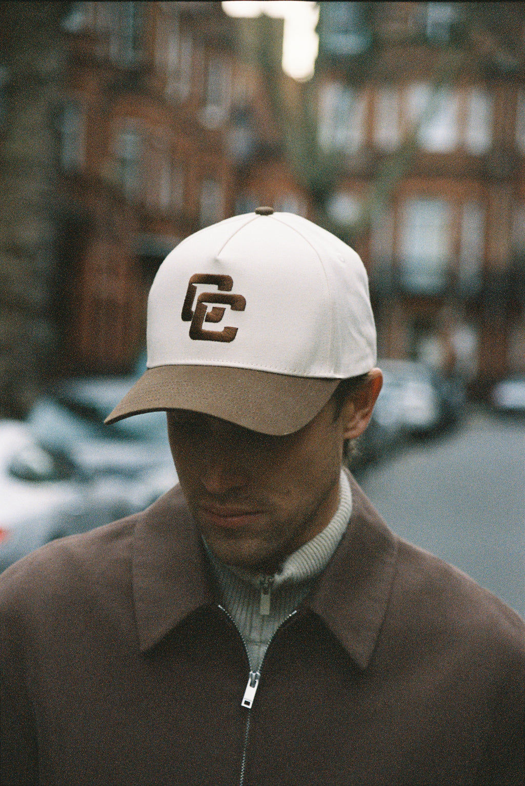 Varsity Canvas Cap - 5 Panel Beige/Brown