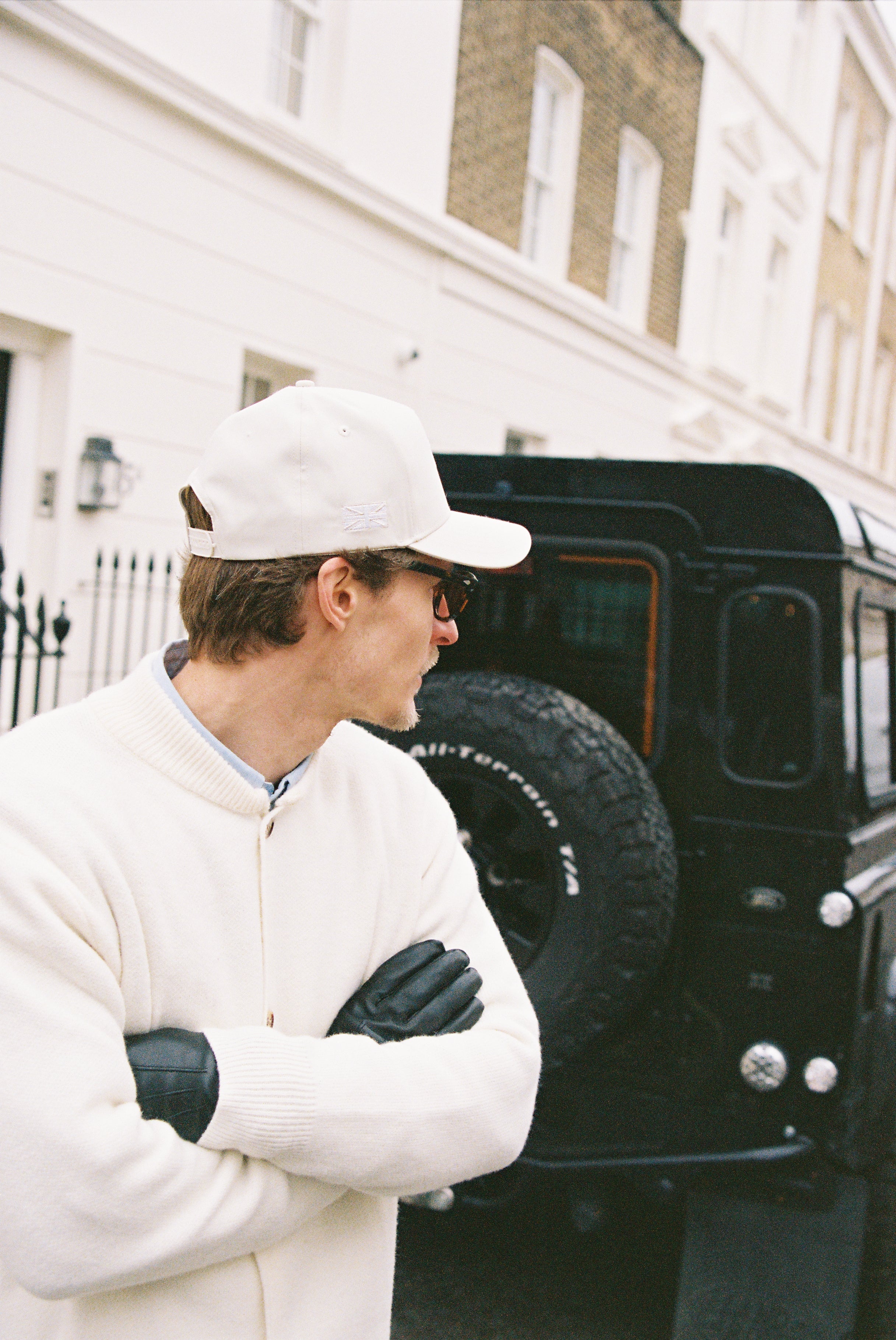 Cheque Nylon Cap - Beige